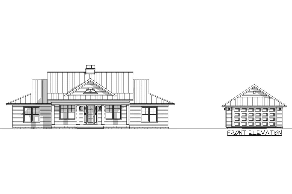 Plan 28911JJ: Flexible Country Plan with Detached Garage - Image #8 - Country, Farmhouse, Modern Farmhouse, Ranch, Traditional
