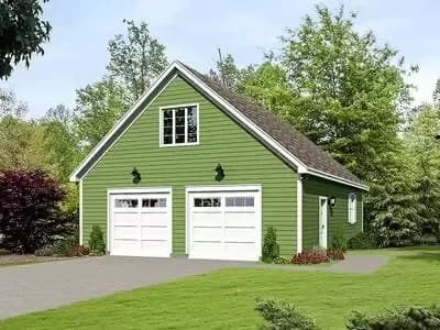 Detached 4-Car Garage with Man Cave Upstairs