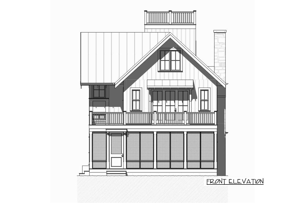 Plan 970002VC: Beach House Plan with Third Floor Bunk Beds and Decks Galore - 2769 Sq Ft - Image #16 - Beach, Coastal, Cottage, Florida-Style, New American, Vacation