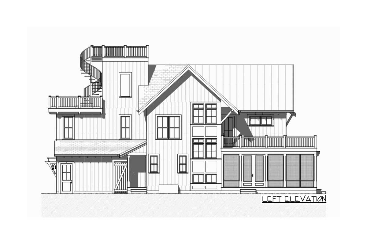 Plan 970002VC: Beach House Plan with Third Floor Bunk Beds and Decks Galore - 2769 Sq Ft - Image #17 - Beach, Coastal, Cottage, Florida-Style, New American, Vacation