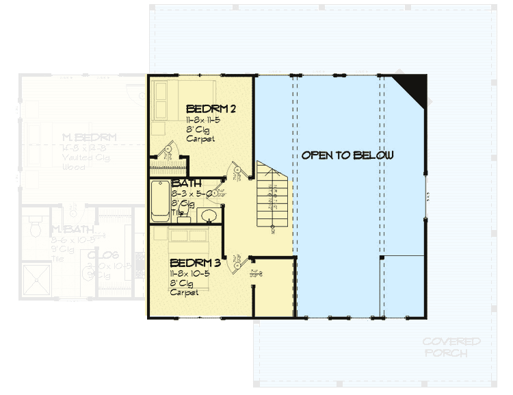 Plan 970004VC: Three or Four Bed Home Plan with Views from Three Sides - Floor Plan - 2nd Floor - Coastal, Mountain, Vacation