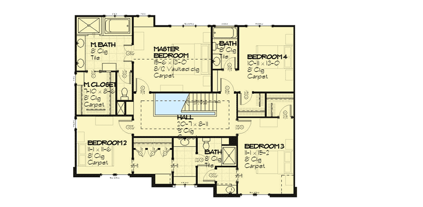 Plan 970008VC: Traditional House Plan with Sunroom - Floor Plan - 2nd Floor - Traditional
