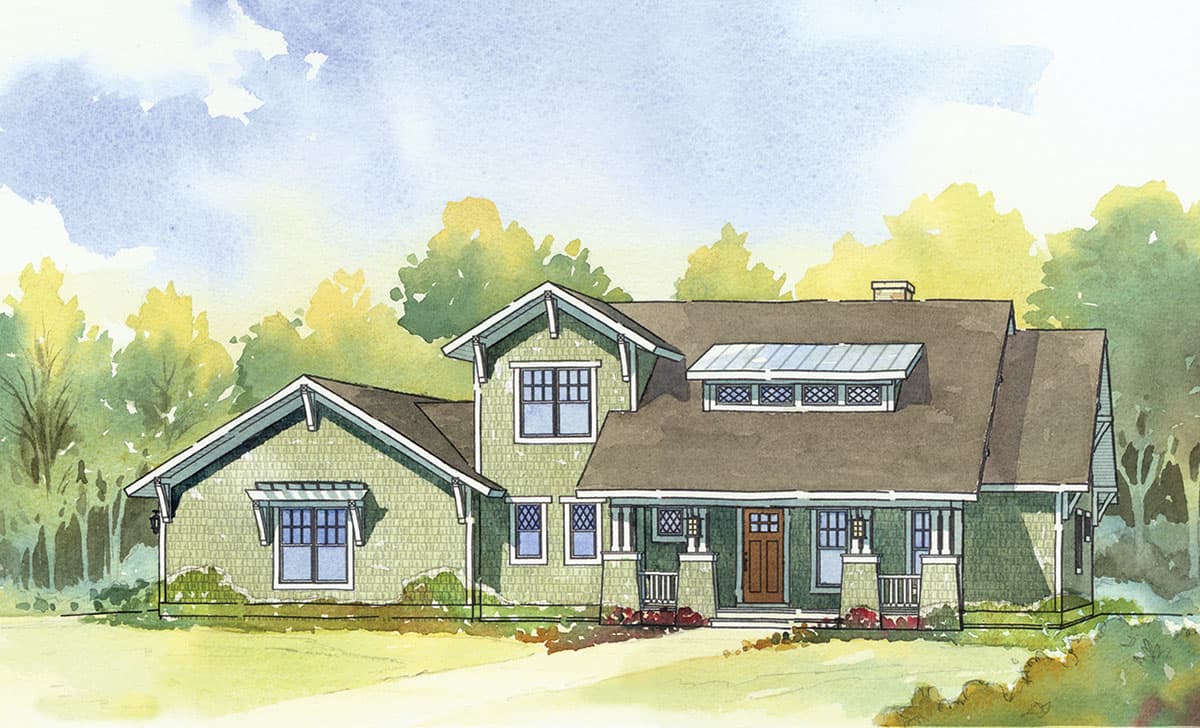 Plan 970012VC: Charming Craftsman with Two-Story Den - Image #14 - Bungalow, Craftsman, New American, Northwest