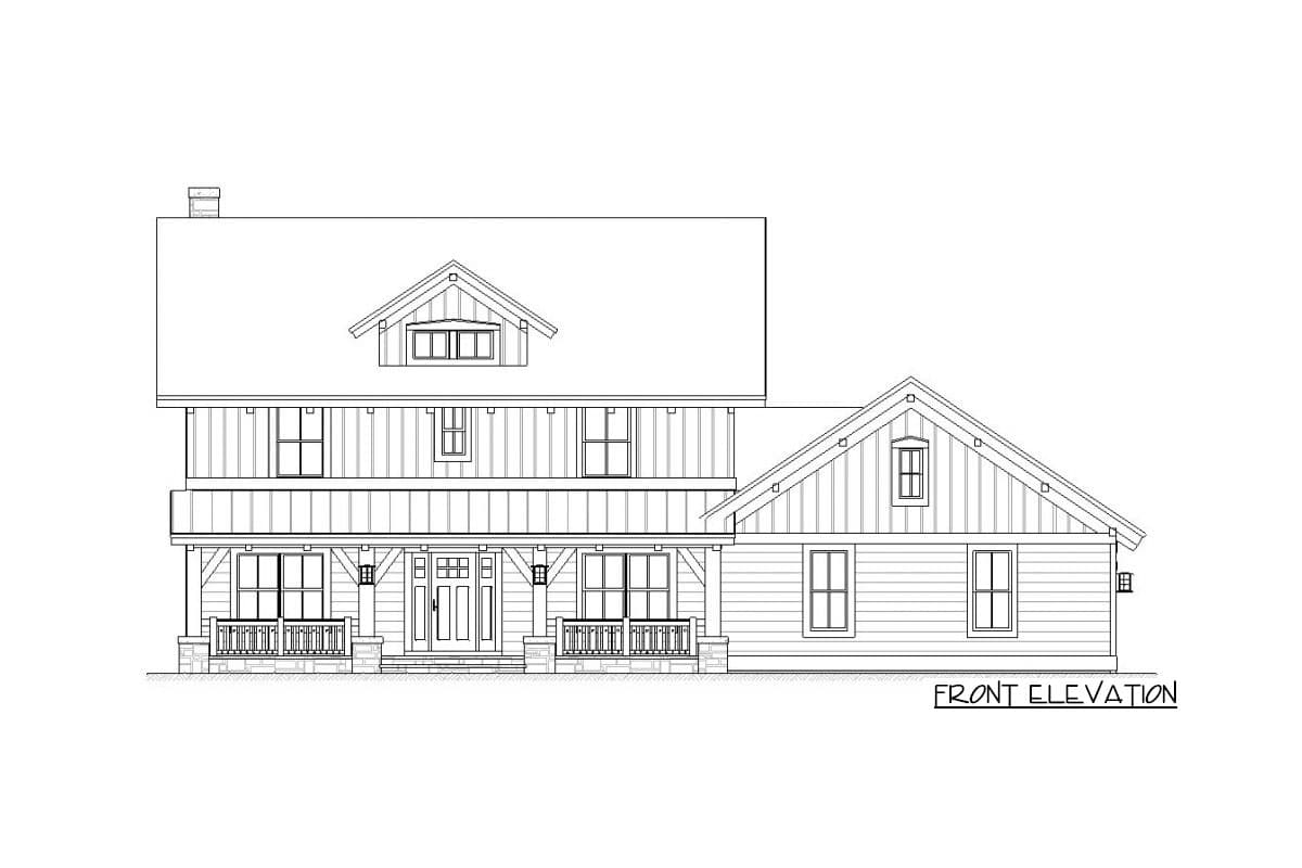 Plan 970013VC: 2-Story Country House Plan with Garage Options - Image #6 - Country, New American, Traditional