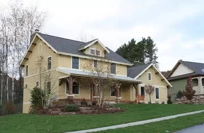 2-Story Country House Plan with Garage Options