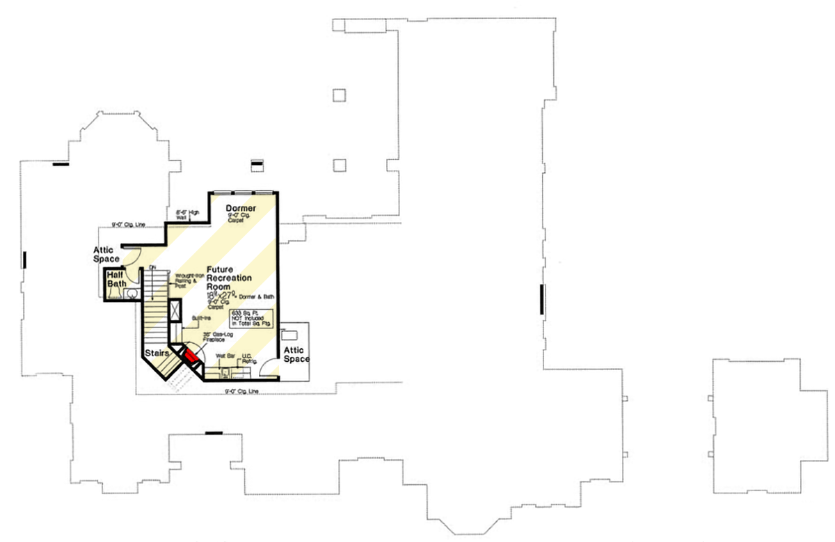 Plan 48553FM: Grand European House Plan with Media Room and Future Space - 4338 Sq Ft - Floor Plan - Bonus - European, French Country