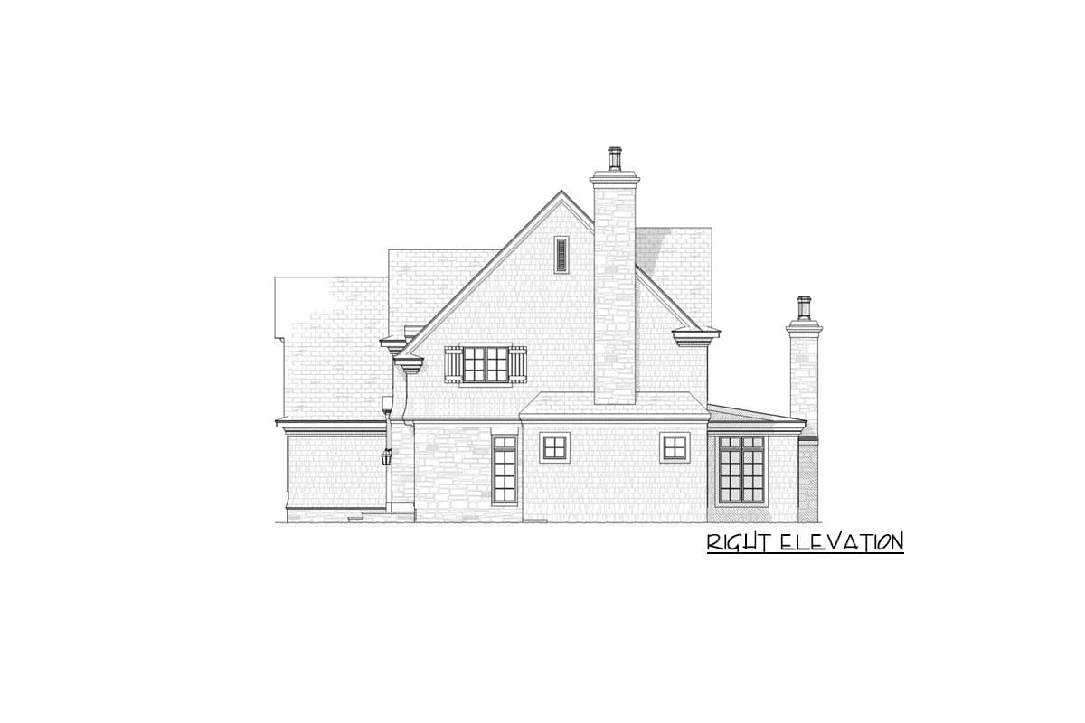 Plan 970028VC: Four-Bed French Country Home Plan with Hearth Room - 3790 Sq Ft - Image #12 - European, French Country