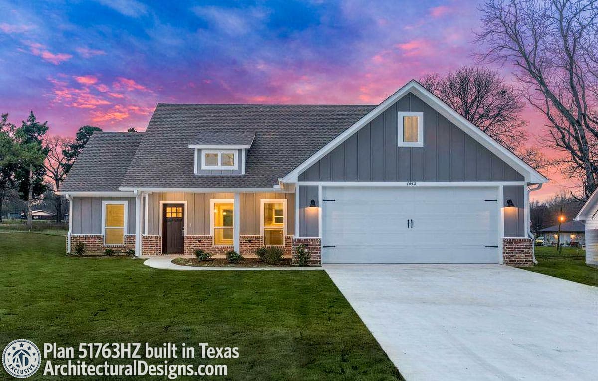 Plan 51763HZ: Exclusive 3-Bed Farmhouse with Tremendous Curb Appeal - 1624 Sq Ft - Image #7 - Country, Craftsman, Farmhouse, New American, Traditional