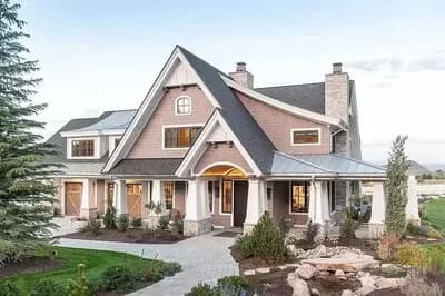 4-Bed Luxury Craftsman with Wrap-Around Porch - 4863 Sq Ft