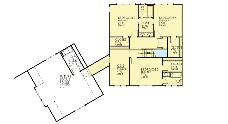 Plan 970031VC: Colonial Charm - Floor Plan - 2nd Floor - Colonial, New American, Traditional