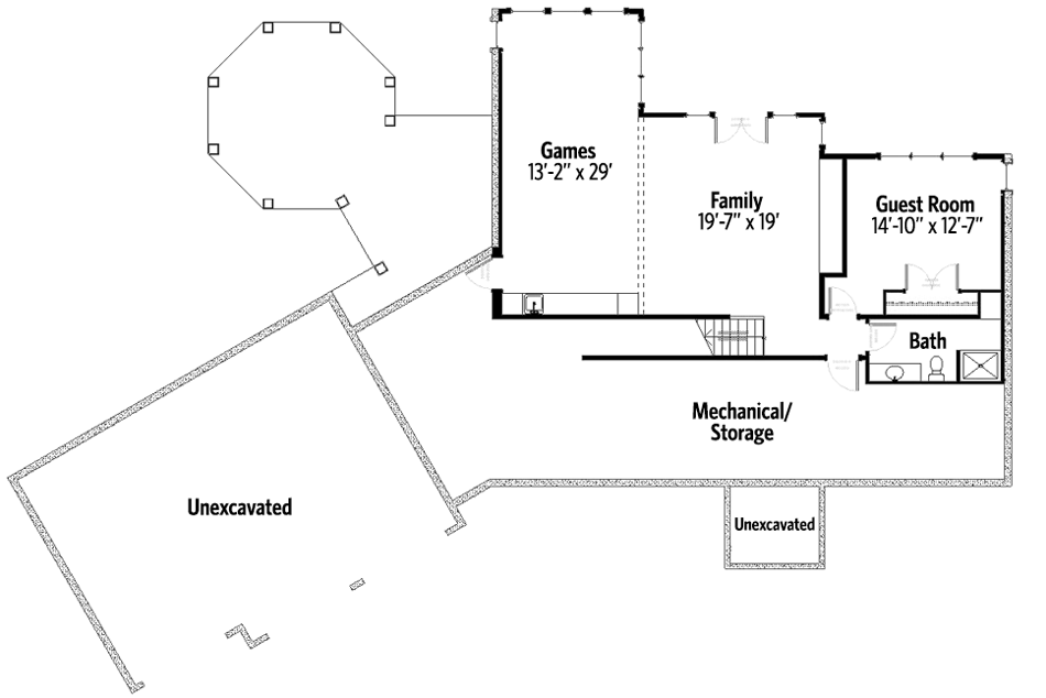 Plan 970031VC: Colonial Charm - Floor Plan - Optional Lower Level - Colonial, New American, Traditional
