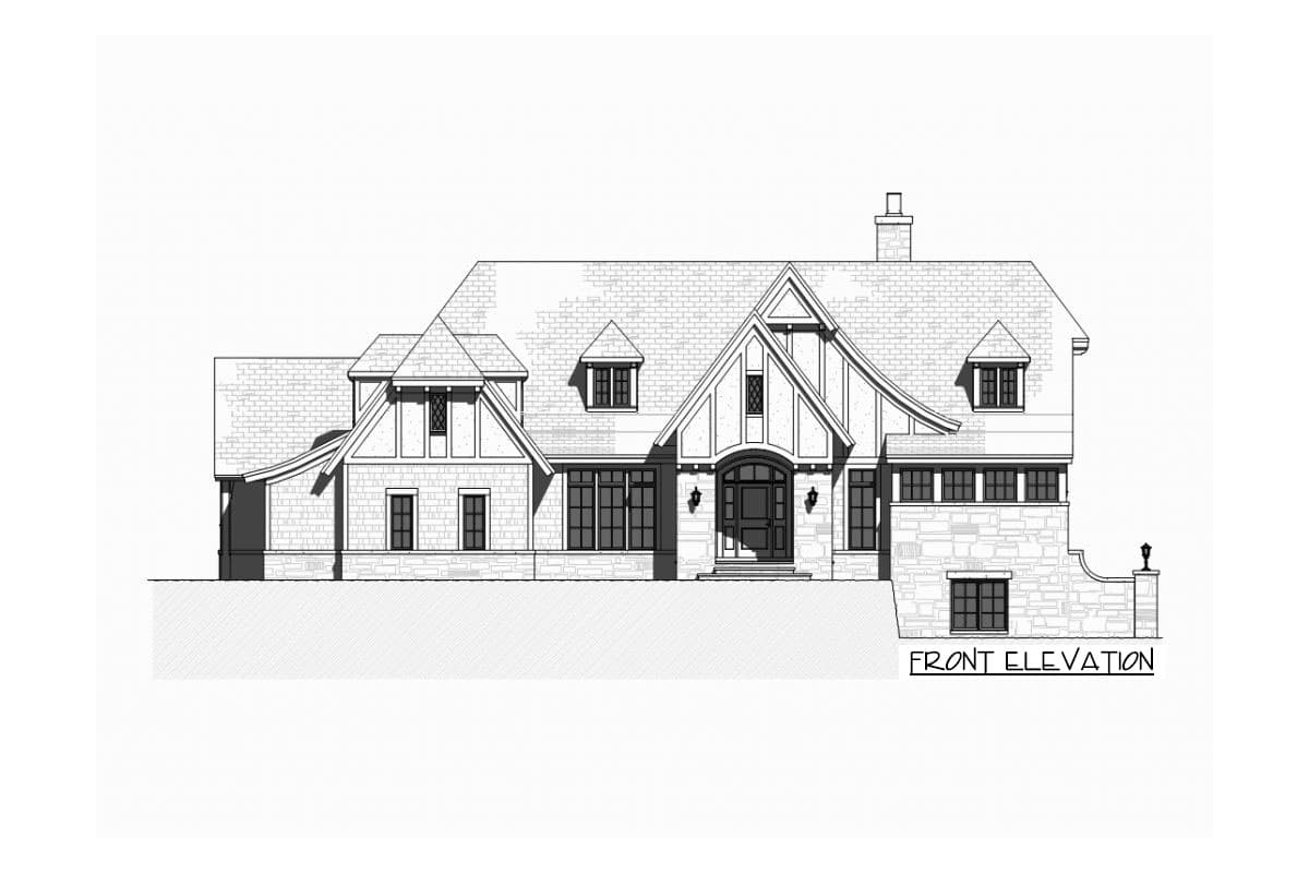 Plan 970038VC: Tudor House Plan with Optional Finished Lower Level - Image #8 - European, New American, Tudor