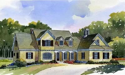 Traditional House Plan for a Sloping Lot