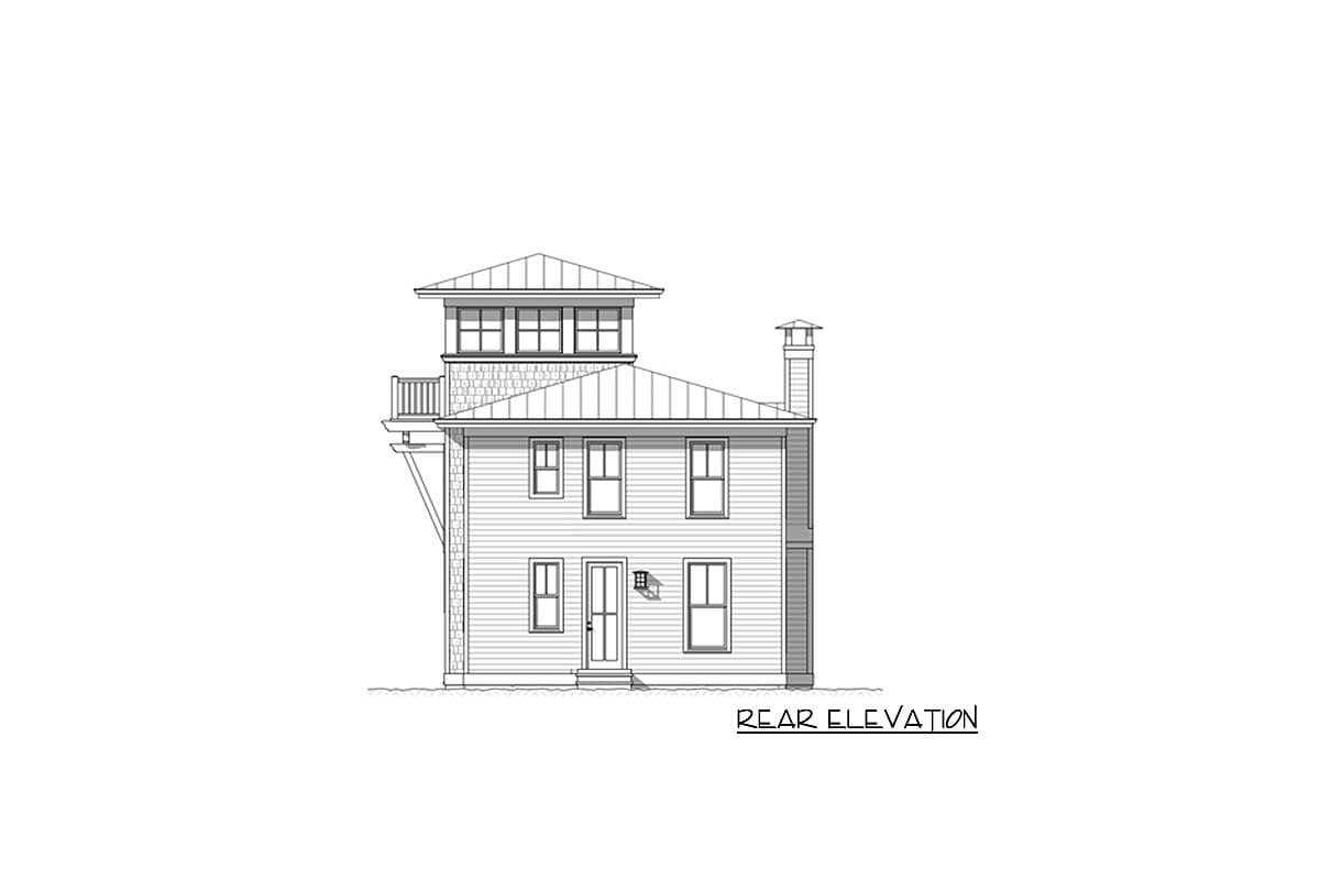 Plan 970046VC: Beach Beauty with Viewing Tower - Image #4 - Coastal, Vacation