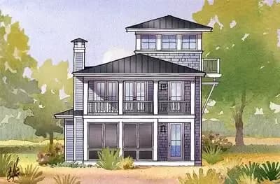 Beach Beauty with Viewing Tower