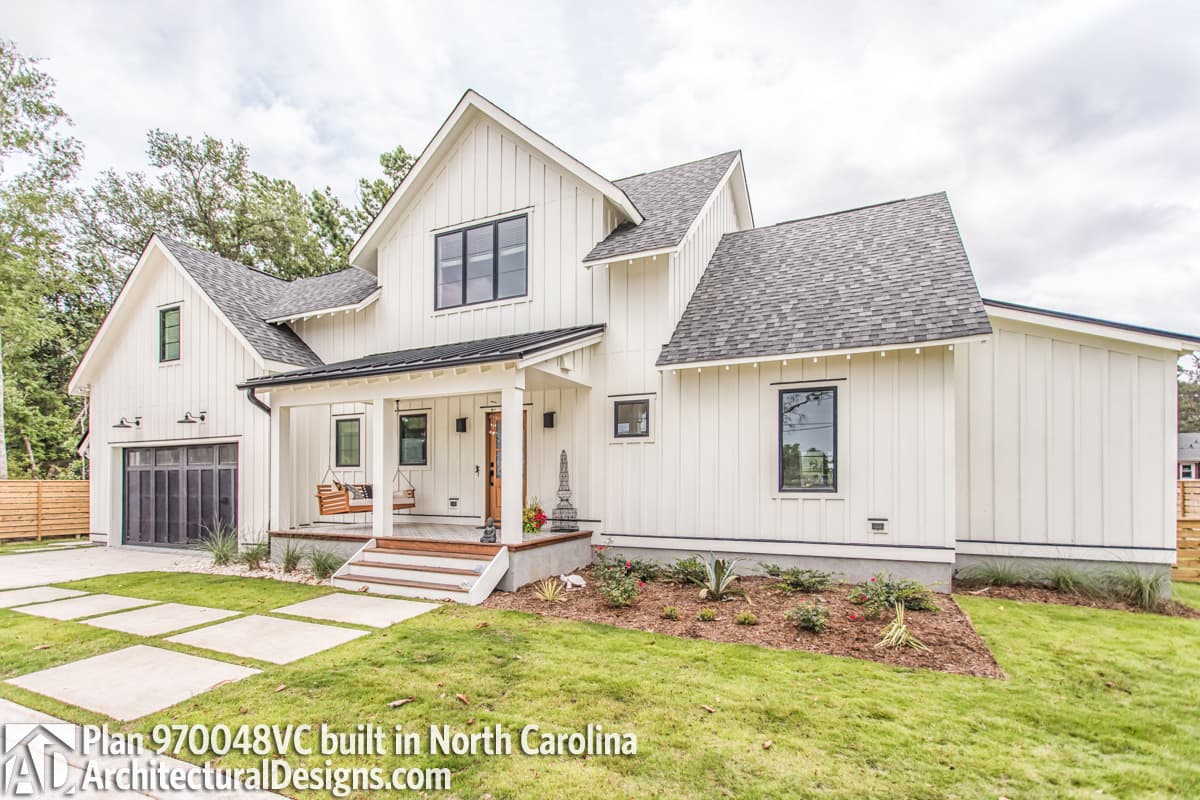 build gallery item - Farmhouse Plan 970048VC comes to life in North Carolina