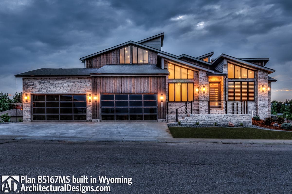 build gallery item - Modern House Plan 85167MS Comes to Life in Wyoming