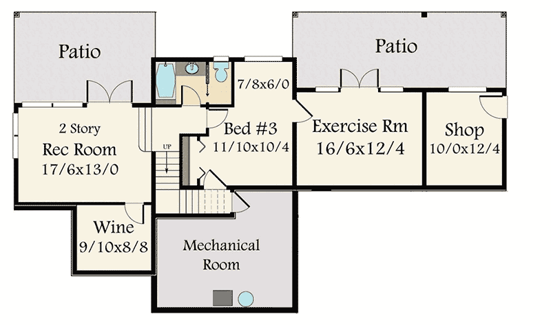 Plan 85167MS: Smash Hit Modern House Plan with Two Master Suites - Floor Plan - Lower Level - Mid Century Modern, Modern, Northwest