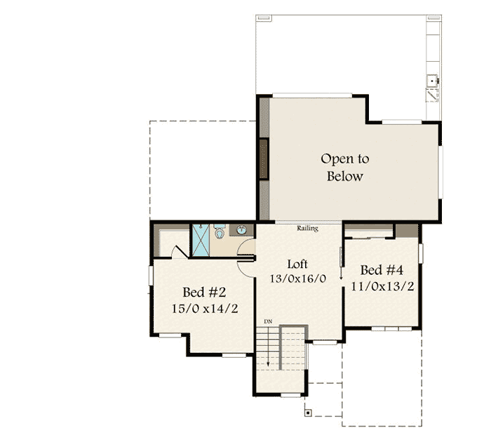 Plan 85175MS: Dynamic 4 Bed Modern House Plan with Vaulted Spaces - 2673 Sq Ft - Floor Plan - 2nd Floor - Contemporary, Modern, Northwest