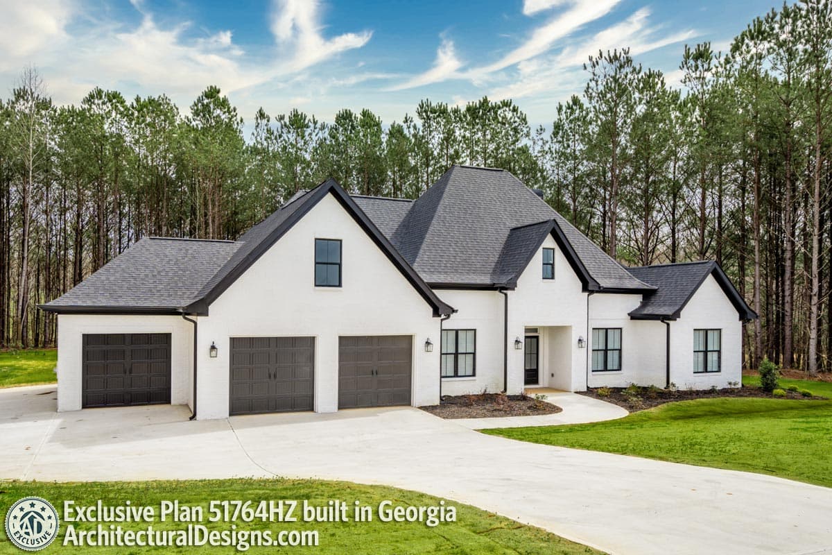 Plan 51764HZ: Exclusive 4-Bed French Country Home Plan with Optional Bonus Room - 2618 Sq Ft  - Image #7 - European, French Country, Southern