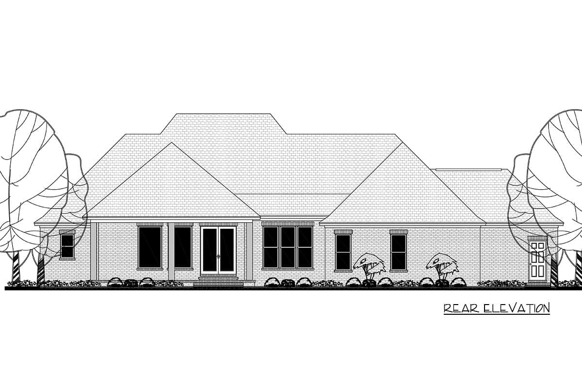 Plan 51764HZ: Exclusive 4-Bed French Country Home Plan with Optional Bonus Room - 2618 Sq Ft  - Image #8 - European, French Country, Southern