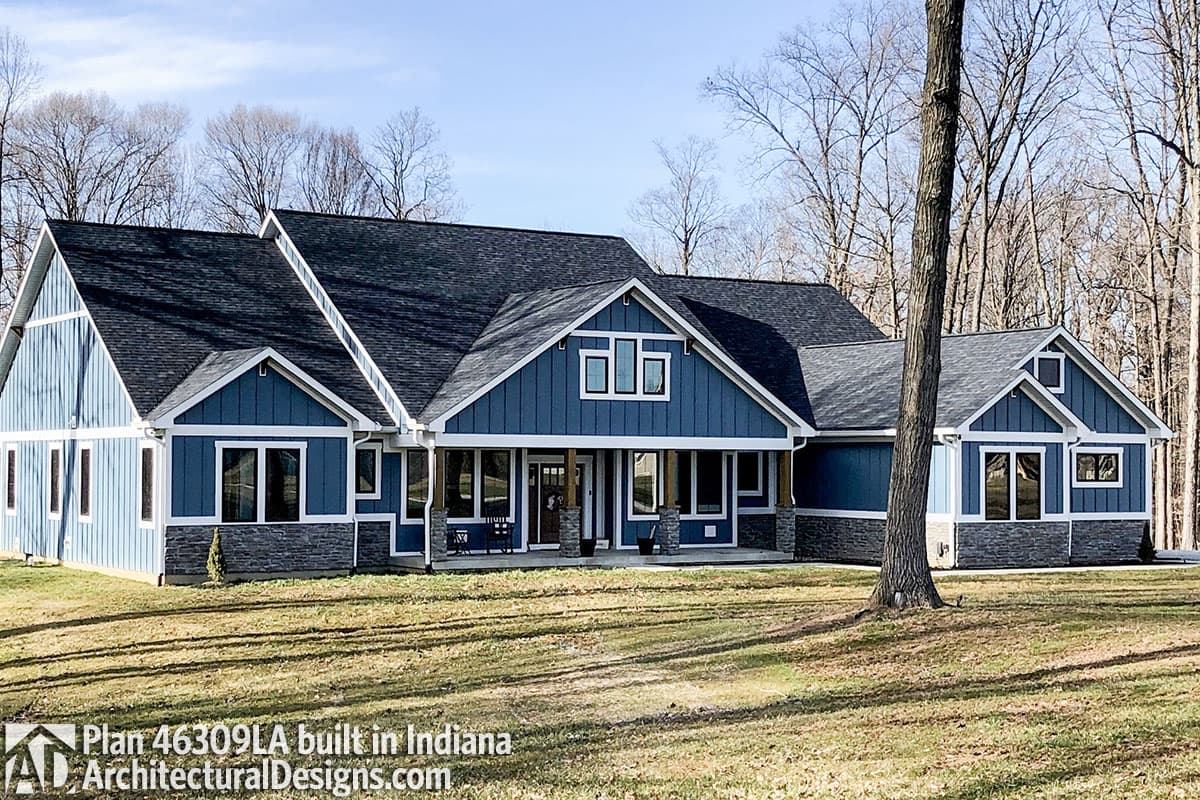 build gallery item - House Plan 46309LA comes to life in Indiana