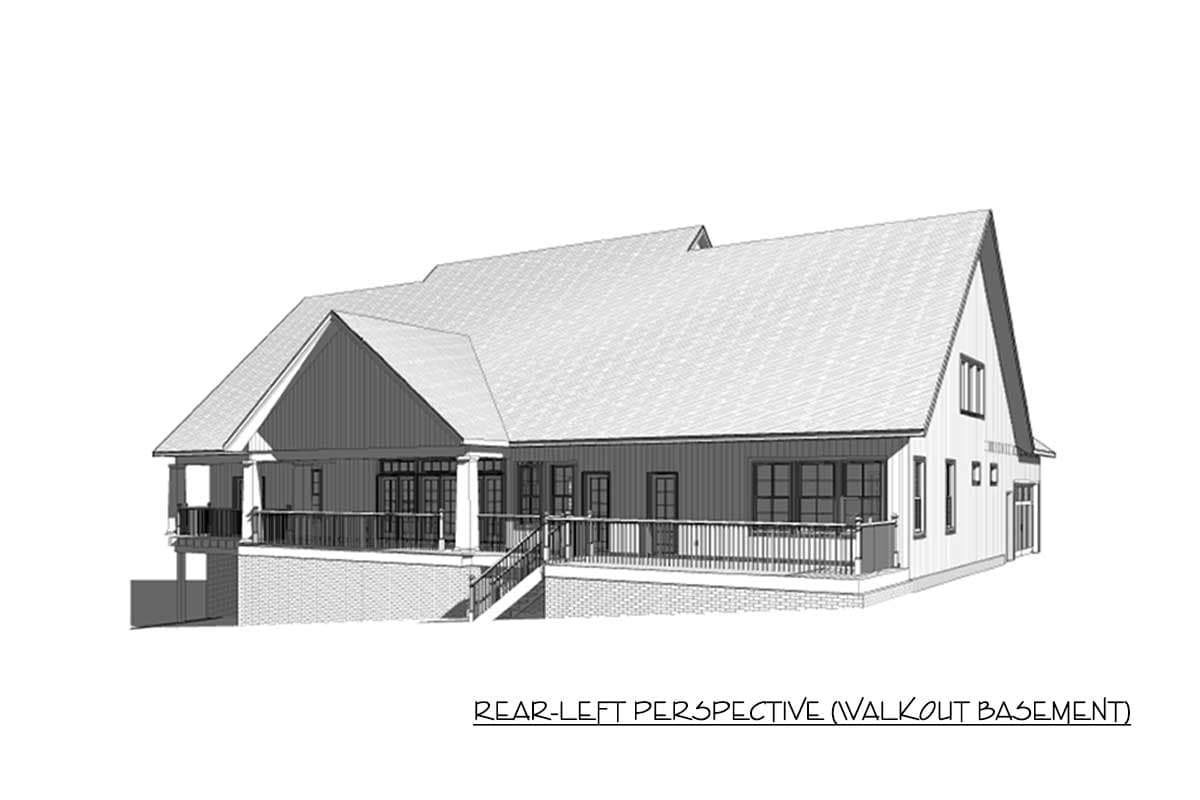 Plan 46309LA: Handsome and Spacious Craftsman House Plan - Image #6 - Craftsman, Northwest