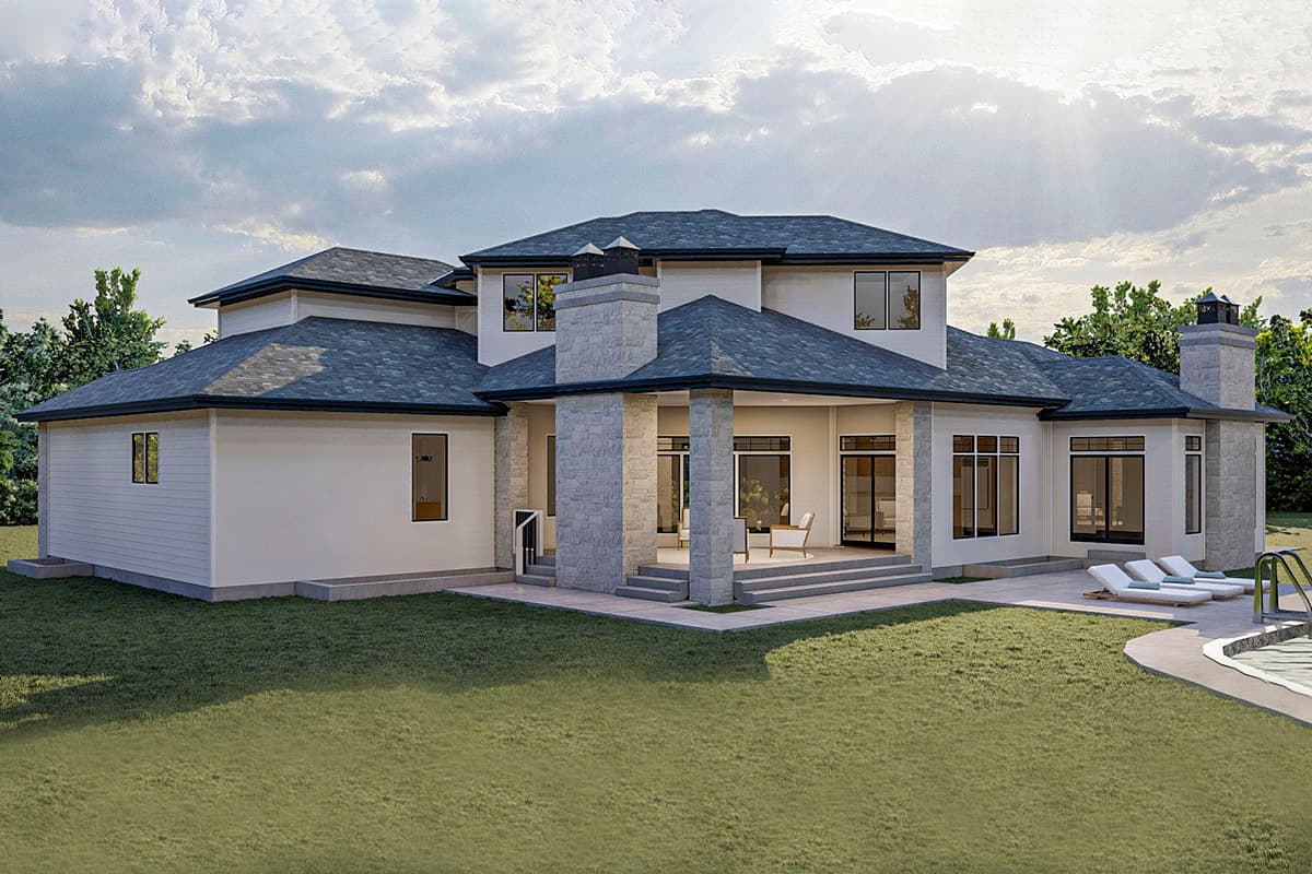 Plan 62667DJ: Tuscan-Inspired House Plan with Dual Garages - Image #4 - European, Tuscan