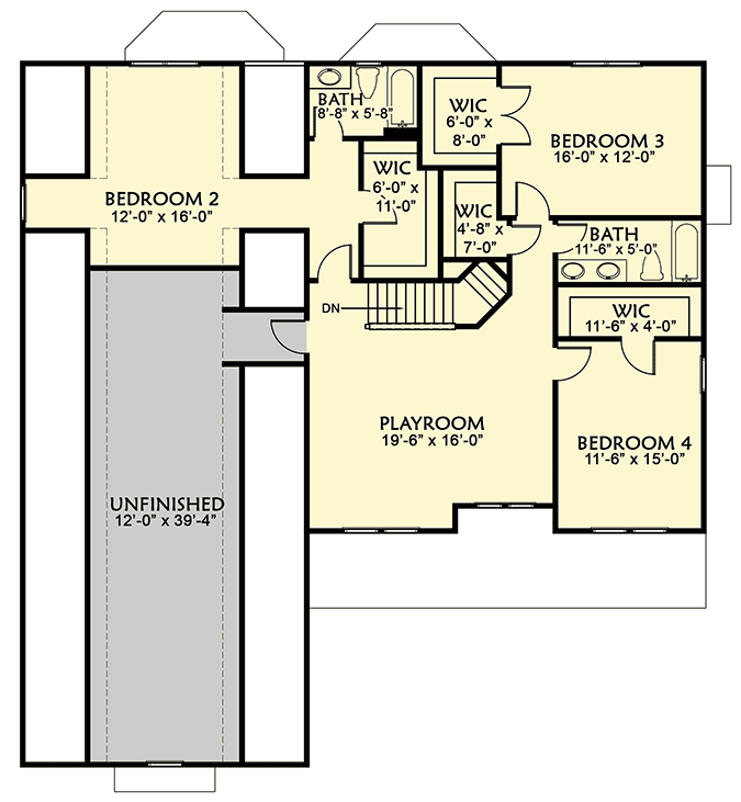 Plan 500017VV: Exciting Craftsman House Plan with First Floor Master Suite - 3332 Sq Ft - Floor Plan - 2nd Floor - Country, Craftsman, Northwest