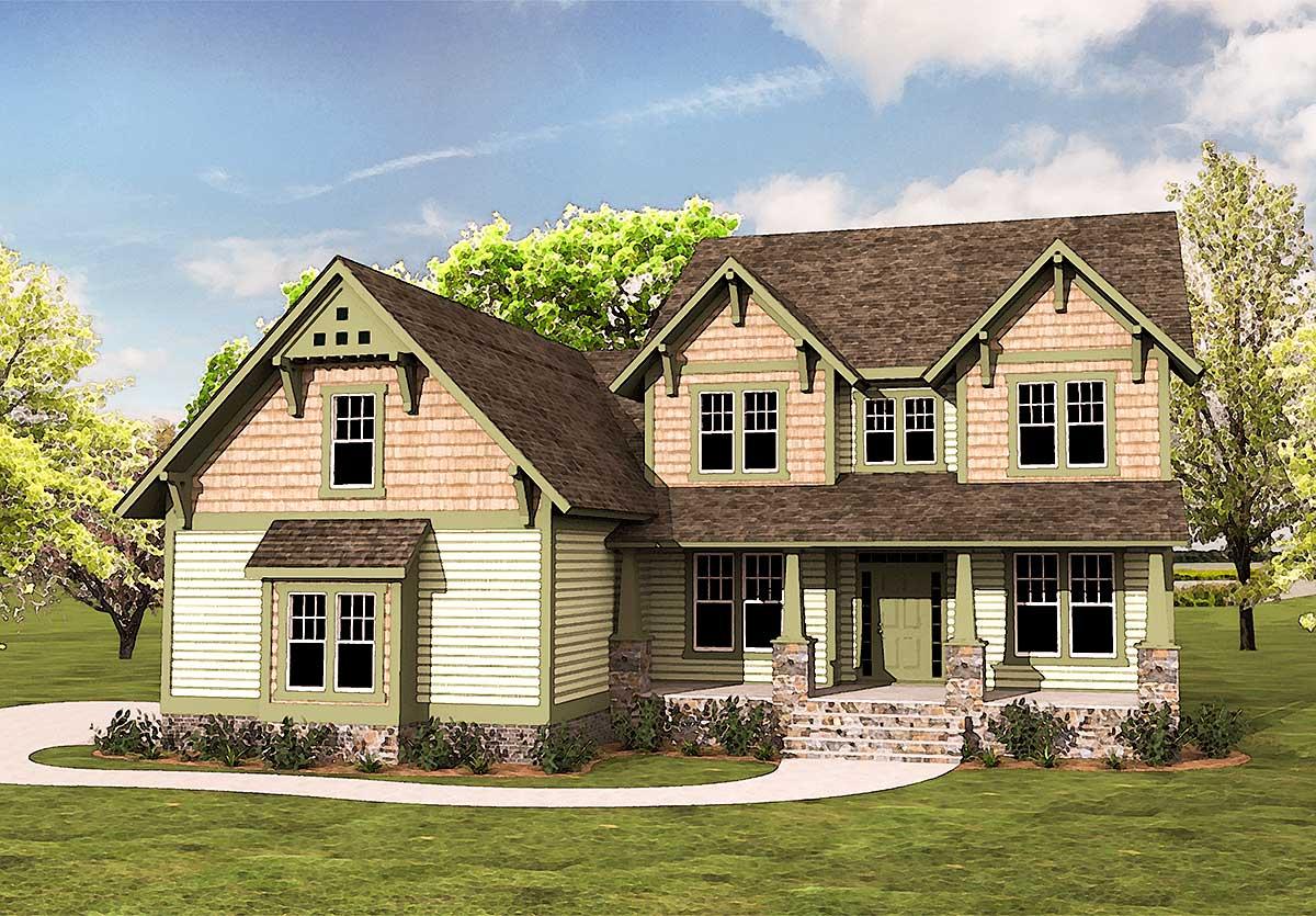 Plan 500017VV: Exciting Craftsman House Plan with First Floor Master Suite - 3332 Sq Ft - Image #5 - Country, Craftsman, Northwest