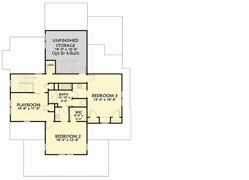 Plan 500018VV: Quintessential American Farmhouse with Detached Garage and Breezeway - 3134 Sq Ft - Floor Plan - 2nd Floor - Cottage, Country, Farmhouse, Modern Farmhouse, New American, Southern, Traditional