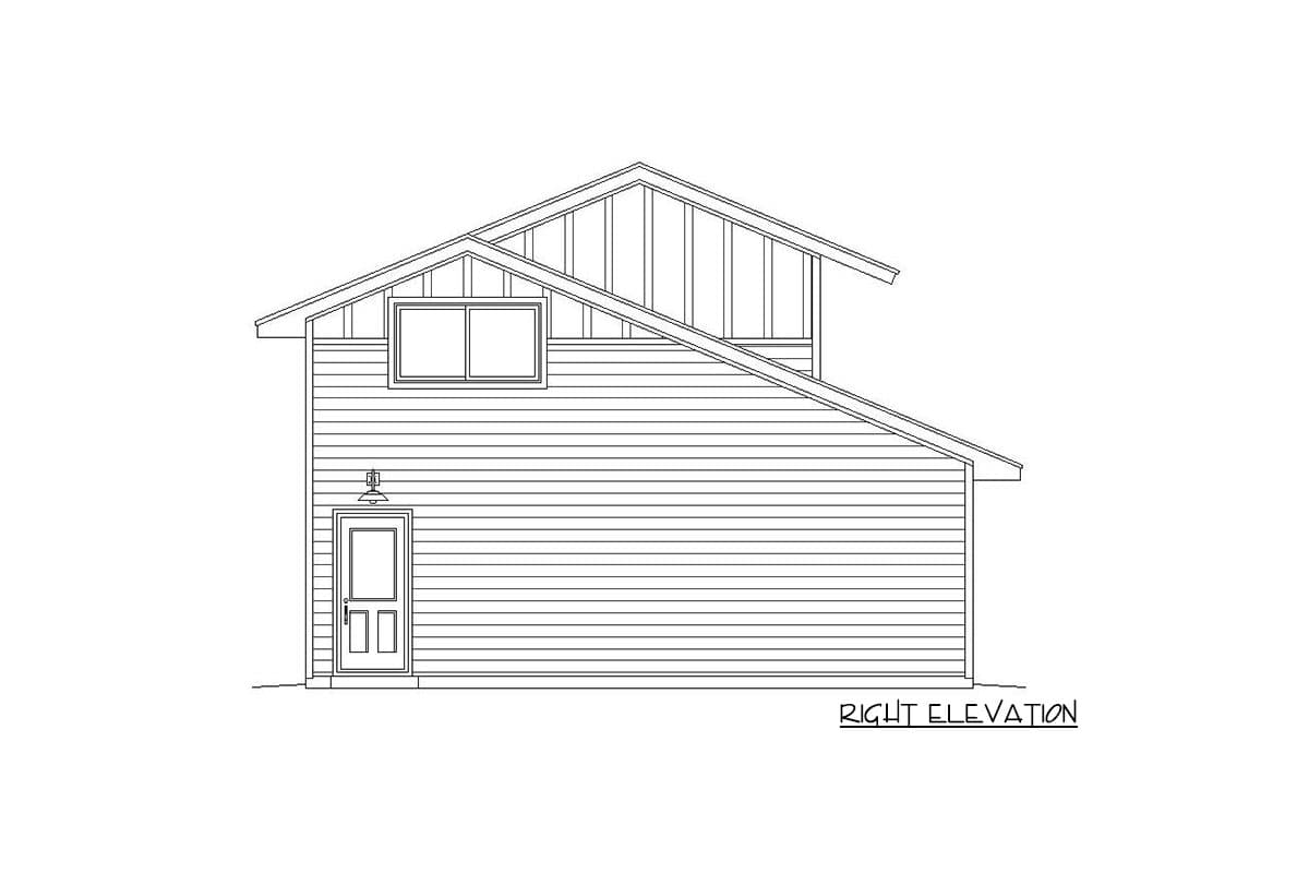Plan 68484VR: Northwest Garage with Future Man Cave - Image #7 - Contemporary