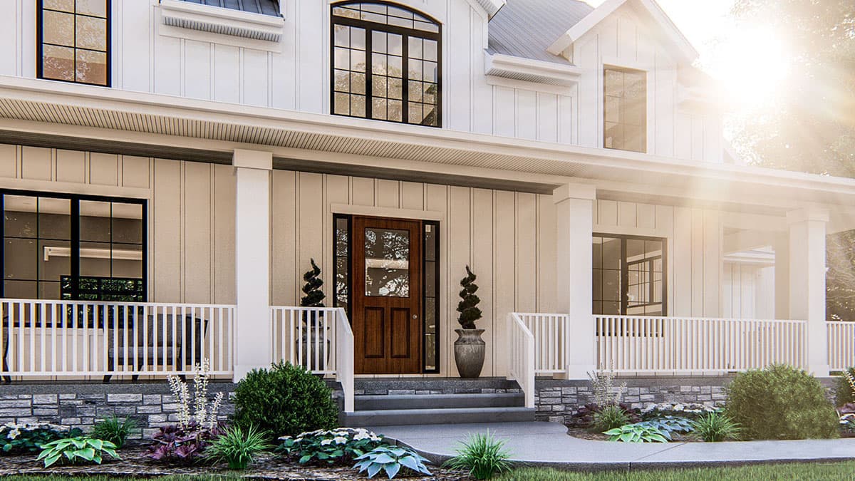 Plan 62668DJ: Modern Farmhouse with Angled 3-Car Garage - Image #6 - Country, Farmhouse, Modern Farmhouse, Southern