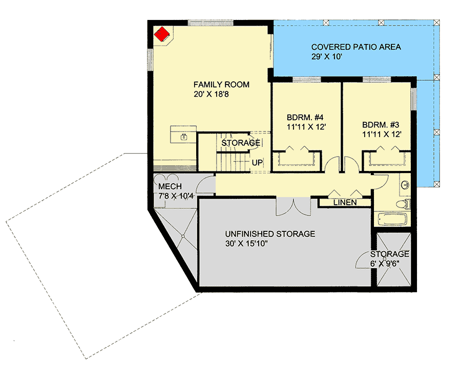 Plan 35542GH: Country Home with Library Loft - Floor Plan - Lower Level - Country