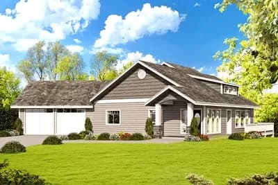 Country Home with Library Loft