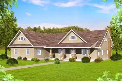 Country House Plan with Master Sitting Room