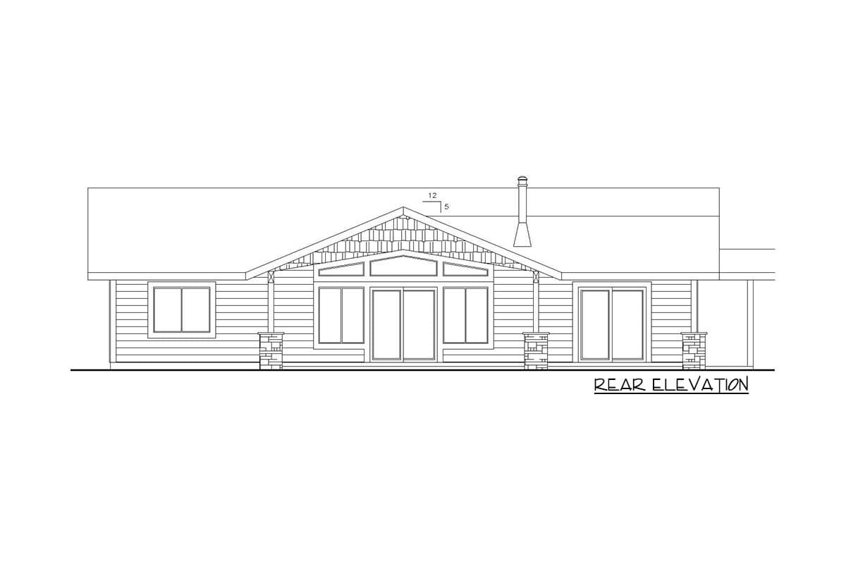 Plan 35560GH: Northwest Style Ranch House Plan - Image #4 - Northwest, Ranch, Rustic