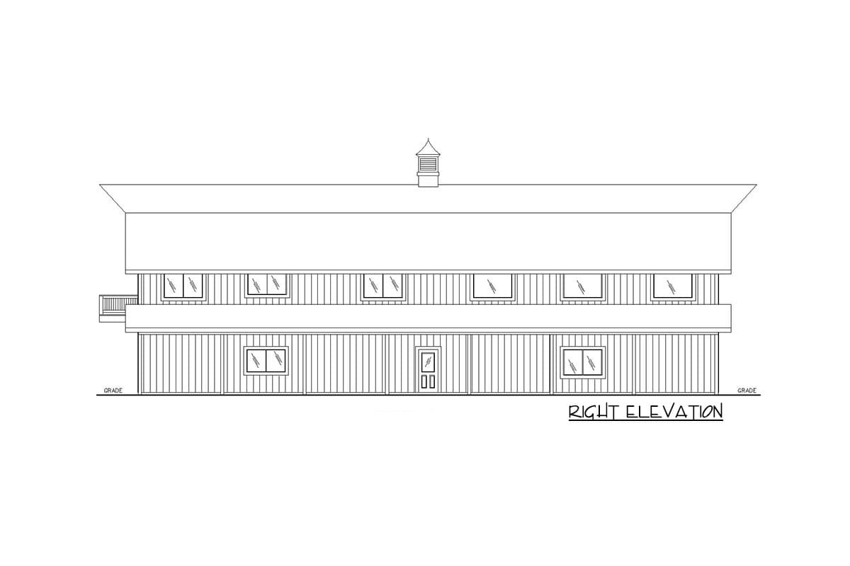 Plan 35567GH: Terrific Storage in Barn-Style House Plan - Image #4 - Barndominium, Country, Rustic