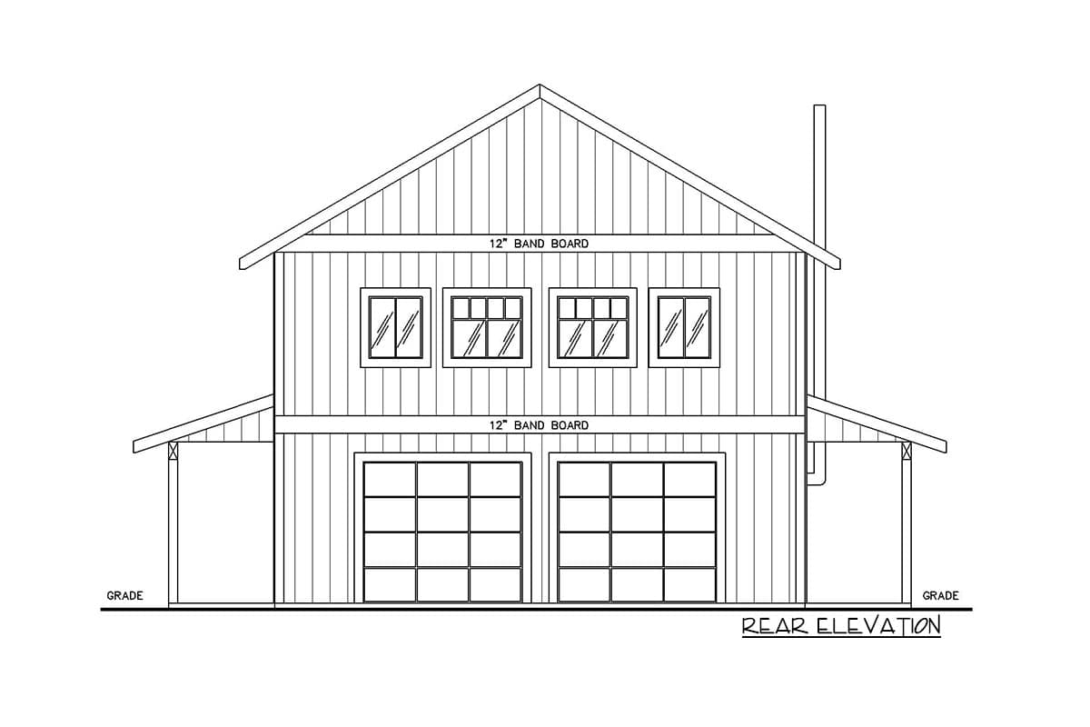 Plan 35572GH: Man Cave with Open Floor Plan and 10'-Deep Deck - Image #4 - Country, Traditional