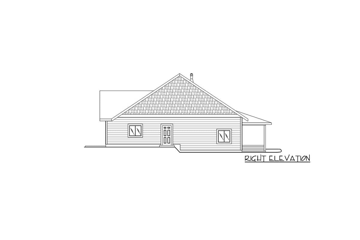 Plan 35573GH: Ranch House Plan with Vaulted Rec Room - Image #5 - Northwest, Ranch