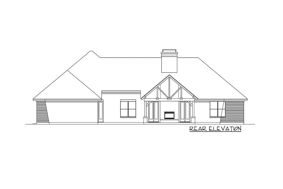 Plan 36538TX: One Story Hill Country House Plan - Image #4 - European, Hill Country