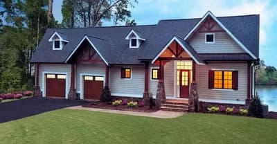 Craftsman Cottage with Garage Options - 2532 Sq Ft