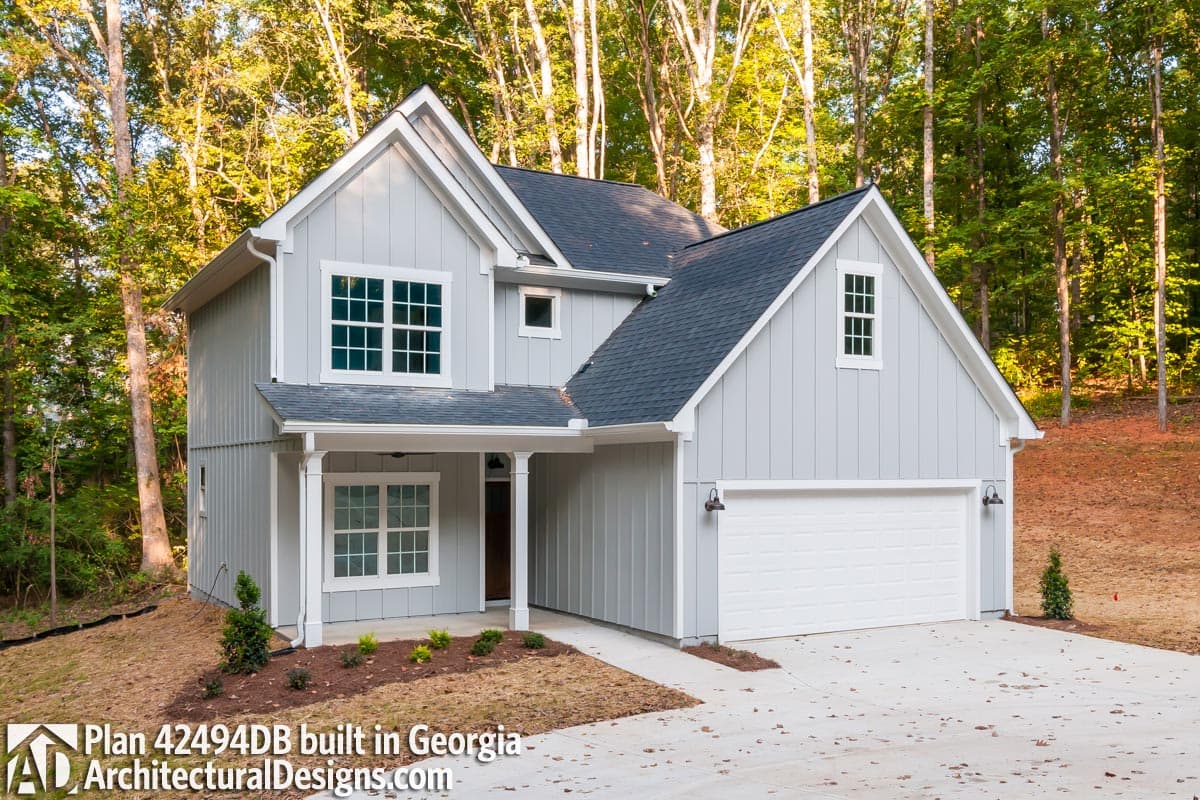 build gallery item - House Plan 42494DB comes to life in Georgia!