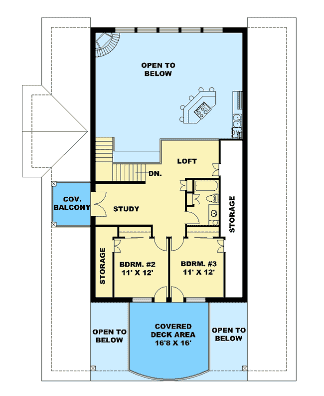 Plan 35544GH: Mountain House Plan with Huge Wrap-Around Porch - 2734 Sq Ft - Floor Plan - Second Level - Craftsman, Mountain, Northwest, Rustic