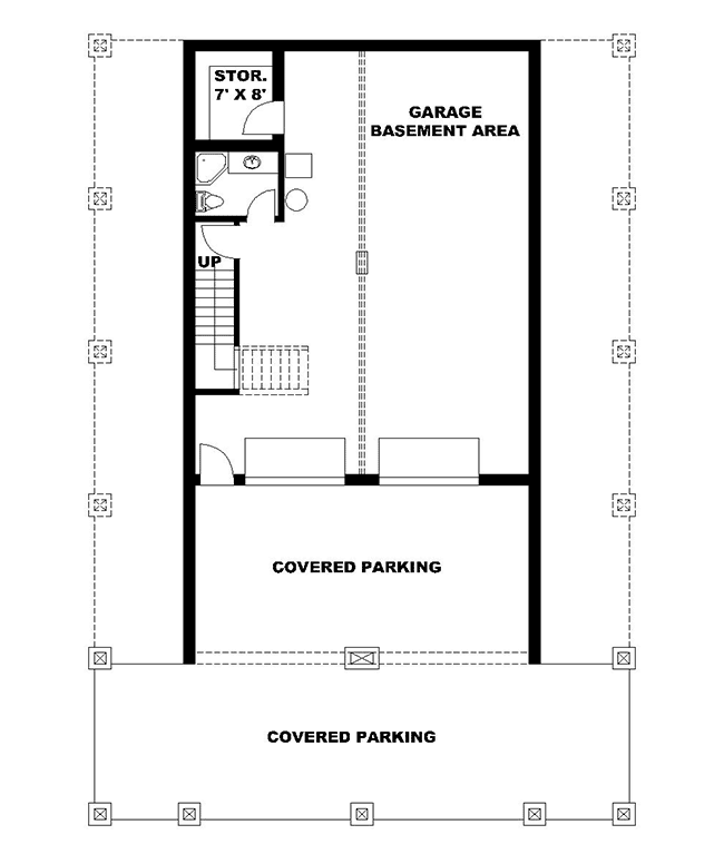 Plan 35544GH: Mountain House Plan with Huge Wrap-Around Porch - 2734 Sq Ft - Floor Plan - Lower Level - Craftsman, Mountain, Northwest, Rustic