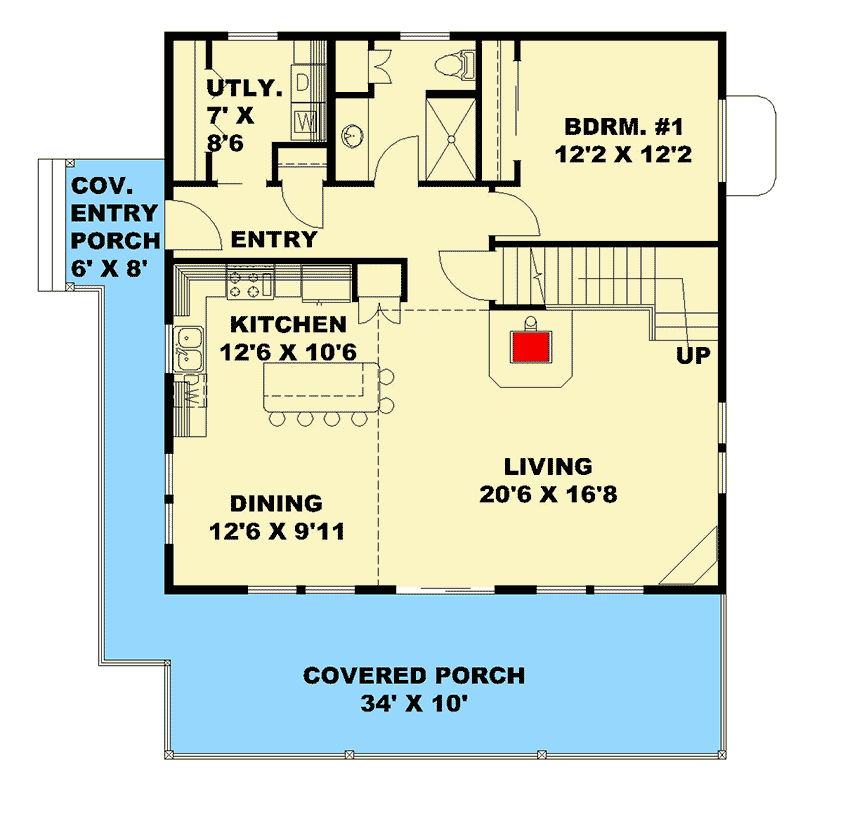 Plan 35557GH: Sloping Lot House Plan with 3000 Square Feet of Living with Views to the Side - Floor Plan - Main Level - Mountain, Northwest