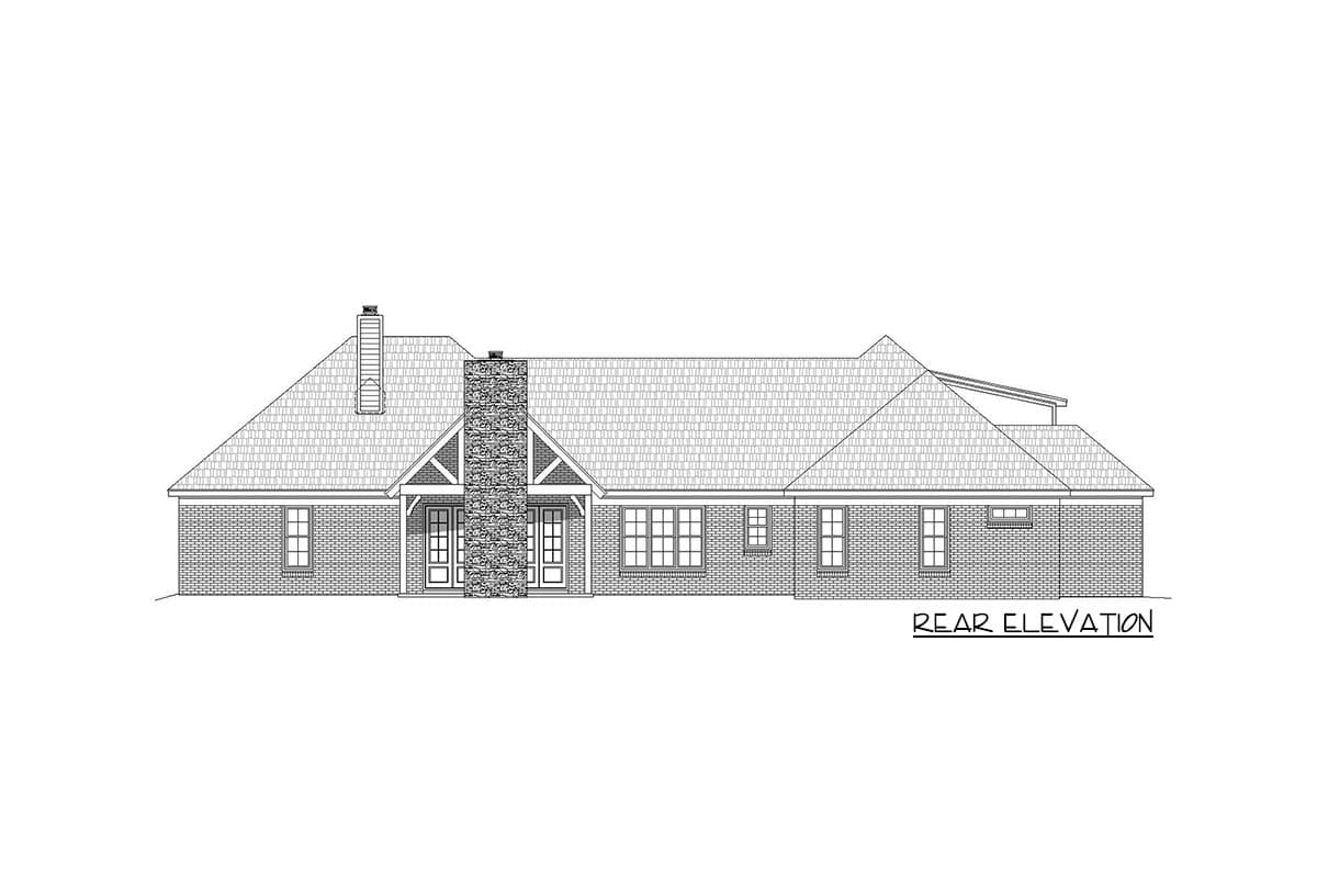 Plan 68487VR: Hill Country House Plan with Future Space - 2700 Sq Ft - Image #8 - Hill Country, Ranch, Rustic, Traditional