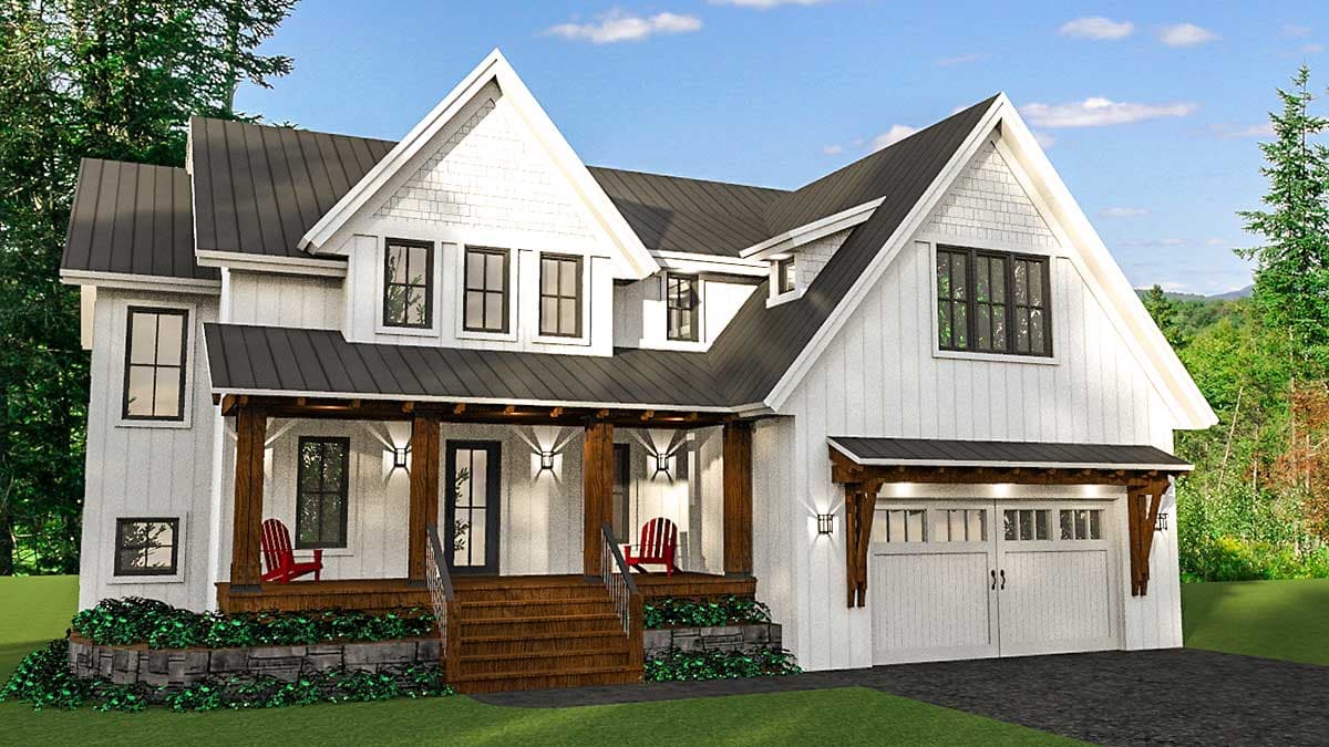 Plan 14654RK: Modern Farmhouse with Optional Finished Lower Level - 3447 Sq Ft - Image #8 - Craftsman, Farmhouse, Modern Farmhouse, New American