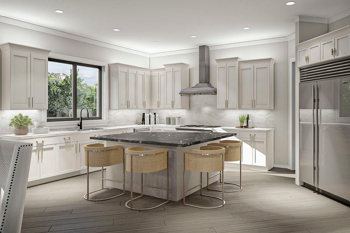 Plan 62675DJ: Modern Mediterranean with Sunken Great Room - Image #7 - European, Mediterranean