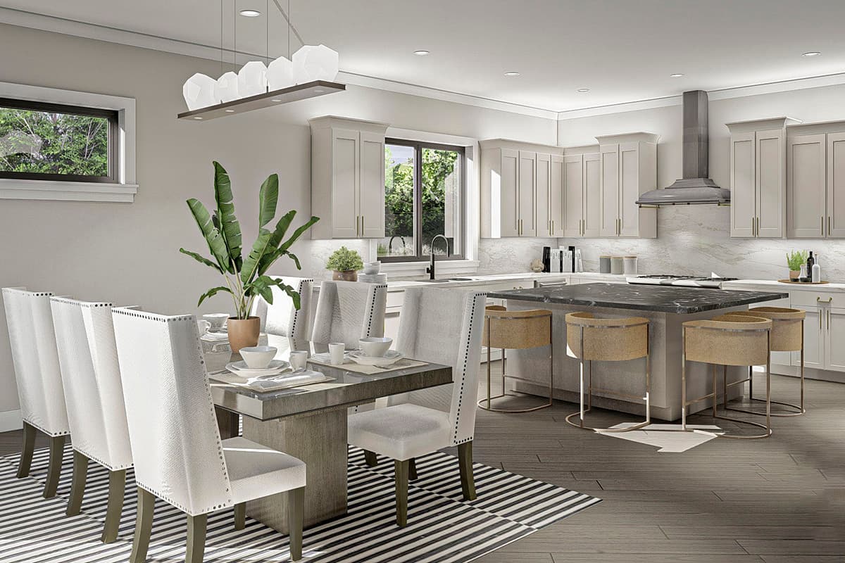Plan 62675DJ: Modern Mediterranean with Sunken Great Room - Image #9 - European, Mediterranean